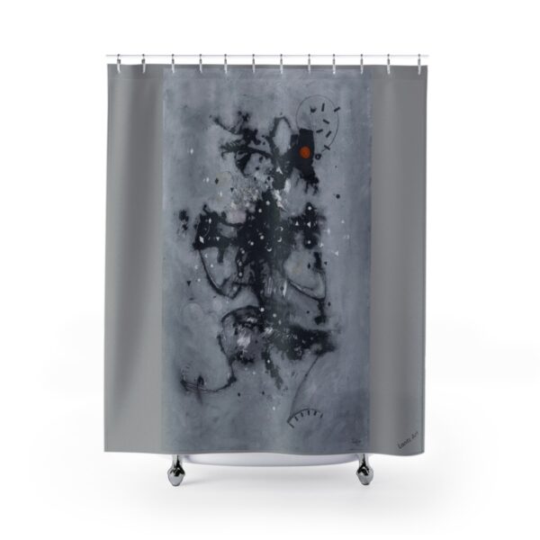 Red Eyed Dancing Dog, By Lantz Art - Shower Curtains - Image 2